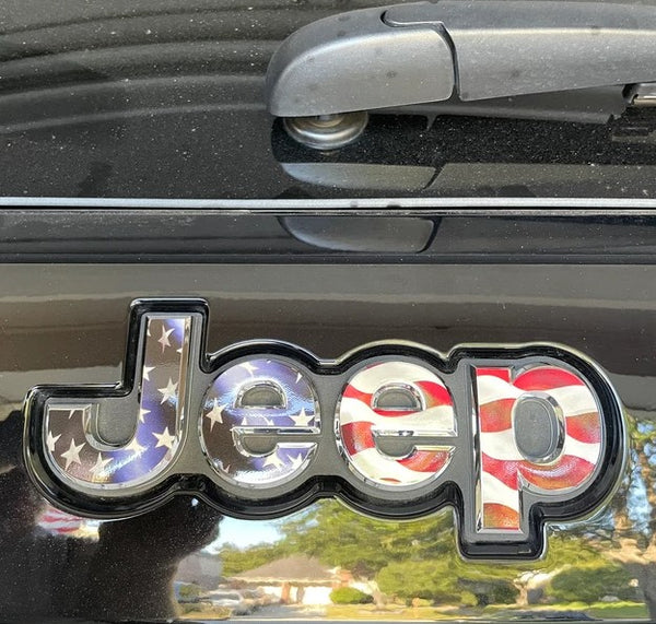 Jeep Emblem Overlay Decals - American Flag