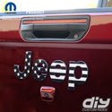 Jeep Emblem Overlay Decals - Basic Black & White American Flag