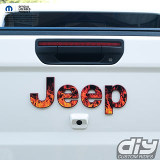Jeep Emblem Overlay Decals - Real Flames