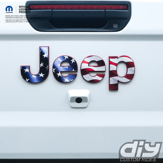 Jeep Emblem Overlay Decals - American Flag