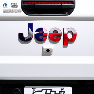 Jeep Emblem Overlay Decals - Texas Flag