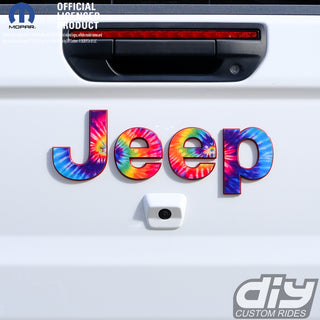 Jeep Emblem Overlay Decals - Tie Dye