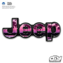 Jeep Emblem Overlay Decals - Pink Sunset