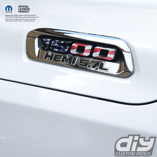 RAM 1500 Hood Emblem Overlay Decals L&R American Flag Fits 2019-2024 RAM Trucks