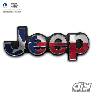 Jeep Emblem Overlay Decals - Texas Flag