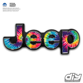 Jeep Emblem Overlay Decals - Tie Dye