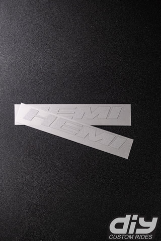 Buy diamond-white Dodge HEMI Fender Emblem Insert Overlay Decals SOLID COLOR Fits 11-19 Challenger Charger Durango