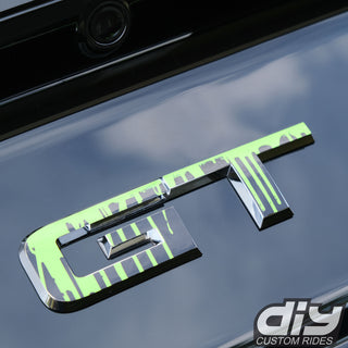 GT "MONSTER BLOOD" Rear Emblem Overlay Decal Fits 2015-2023 Mustang GT