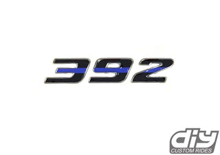392 Fender Emblem Overlay Decals L&R THIN BLUE LINE Fits Dodge Challenger Charger 300