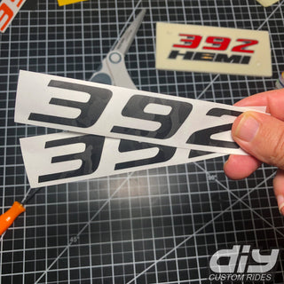 Buy shadow-black 392 Fender Emblem Overlay Decal SOLID COLOR Fits Dodge Challenger Charger 300