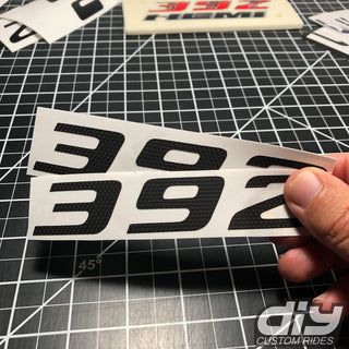 Buy matrix-black 392 Fender Emblem Overlay Decal SOLID COLOR Fits Dodge Challenger Charger 300