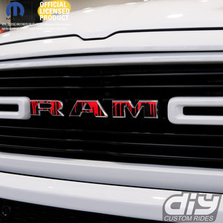 RAM Grill Emblem Overlay Decals DRIPPING RED Fits 2009-2024 1500-5500