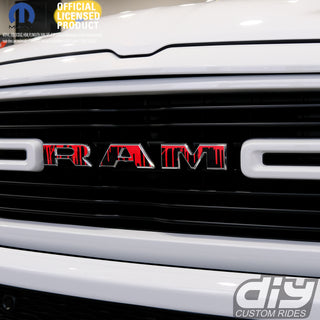 RAM Grill Emblem Overlay Decals DRIPPING RED Fits 2009-2025 1500-5500