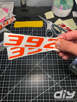 Buy gloss-orange 392 Fender Emblem Overlay Decal SOLID COLOR Fits Dodge Challenger Charger 300