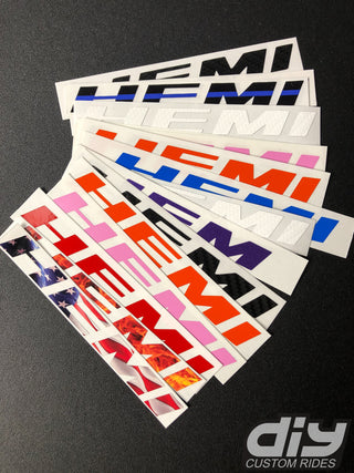 Dodge HEMI Fender Emblem Insert Overlay Decals SOLID COLOR Fits 11-19 Challenger Charger Durango