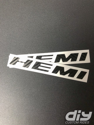 Buy black-carbon-fiber Dodge HEMI Fender Emblem Insert Overlay Decals SOLID COLOR Fits 11-19 Challenger Charger Durango