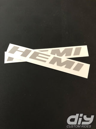 Buy gloss-gray Dodge HEMI Fender Emblem Insert Overlay Decals SOLID COLOR Fits 11-19 Challenger Charger Durango