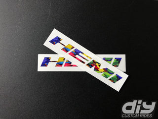 Buy autism-awareness Dodge HEMI Fender Emblem Insert Overlay Decals SOLID COLOR Fits 11-19 Challenger Charger Durango