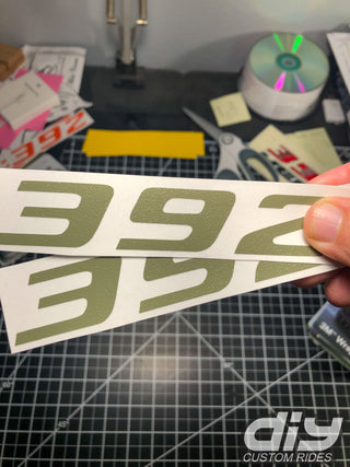 Buy rugged-combat-green 392 Fender Emblem Overlay Decal SOLID COLOR Fits Dodge Challenger Charger 300