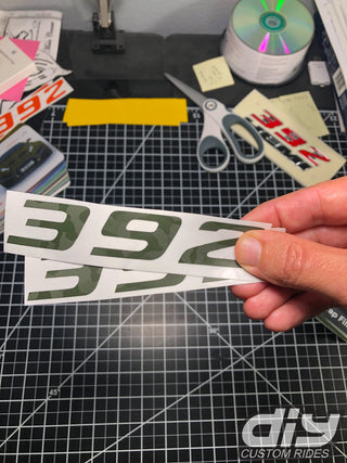 Buy shadow-green 392 Fender Emblem Overlay Decal SOLID COLOR Fits Dodge Challenger Charger 300