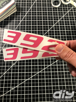 Buy gloss-hot-pink 392 Fender Emblem Overlay Decal SOLID COLOR Fits Dodge Challenger Charger 300