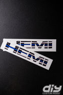 RAM 1500 HEMI Fender Emblem Overlay Decals (Pair) Thin Blue Line Flag Fits 2013-2023