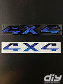 RAM 4x4 Emblem Overlay Decals BLUE FIRE FLAMES Fits 2009-2025 1500-5500