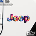 Jeep Emblem Overlay Decals - Tie Dye