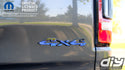 RAM 4x4 Emblem Overlay Decals BLUE FIRE FLAMES Fits 2009-2025 1500-5500