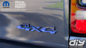 RAM 4x4 Emblem Overlay Decals BLUE FIRE FLAMES Fits 2009-2025 1500-5500