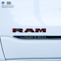 RAM Door x2 Emblem Overlay Decals L&R Thin Red Line Fits 2019-2025 RAM Trucks