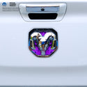 RAM Tailgate RAM Head Emblem Overlay Decals PURPLE FLAMES Fits 2009-2024 Trucks