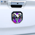 RAM Tailgate RAM Head Emblem Overlay Decals PURPLE FLAMES Fits 2009-2024 Trucks