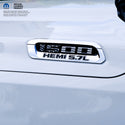 RAM 1500 Hood Emblem Overlay Decals L&R Black & White American Flag Fits 2019-2025 RAM Trucks