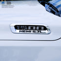 RAM 1500 Hood Emblem Overlay Decals L&R Black & White American Flag Fits 2019-2025 RAM Trucks