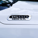 RAM 1500 Hood Emblem Overlay Decals L&R Black & White American Flag Fits 2019-2025 RAM Trucks