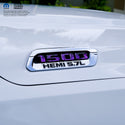 RAM 1500 Hood Emblem Overlay Decals L&R PURPLE FIRE FLAMES Fits 2019-2024 RAM Trucks