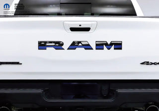 RAM Tailgate Letters Overlay Decals Thin Blue Line American Flag Fits 2009-2025 Trucks