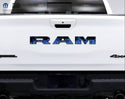 RAM Tailgate Letters Overlay Decals Blue Flames Fits 2009-2025 Trucks