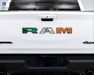 RAM Tailgate Letters Overlay Decals Irish (Ireland) Flag Fits 2009-2025 Trucks
