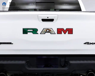 RAM Tailgate Letters Overlay Decals Mexican Flag Fits 2009-2025 Trucks