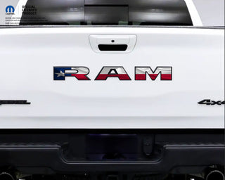 RAM Tailgate Letters Overlay Decals Texas Flag Fits 2009-2025 Trucks