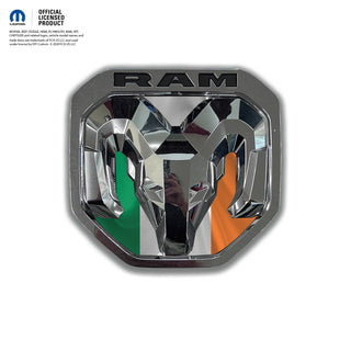 RAM Tailgate RAM Head Emblem Overlay Decals IRELAND FLAG Fits 2009-2024 Trucks