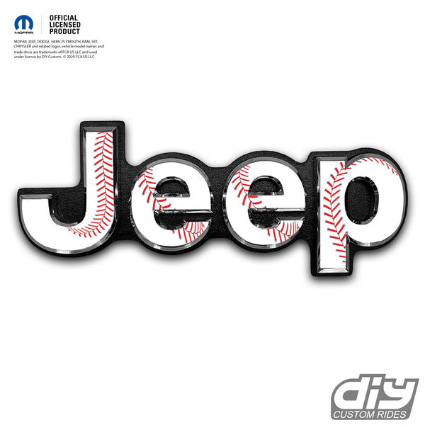 Jeep Emblem Overlay Decals - Baseball