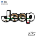 Jeep Emblem Overlay Decals - California Flag