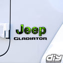 Jeep Emblem Overlay Decals - Dripping Lime Green