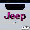 Jeep Emblem Overlay Decals - Dripping Pink