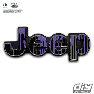 Jeep Emblem Overlay Decals - Dripping Purple