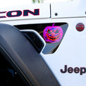 Jeep Fender Vent Vinyl "Neon Jack-O-Lantern" Decals Fits 2018-2025 Wrangler JL & Gladiator