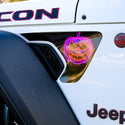 Jeep Fender Vent Vinyl "Neon Jack-O-Lantern" Decals Fits 2018-2025 Wrangler JL & Gladiator